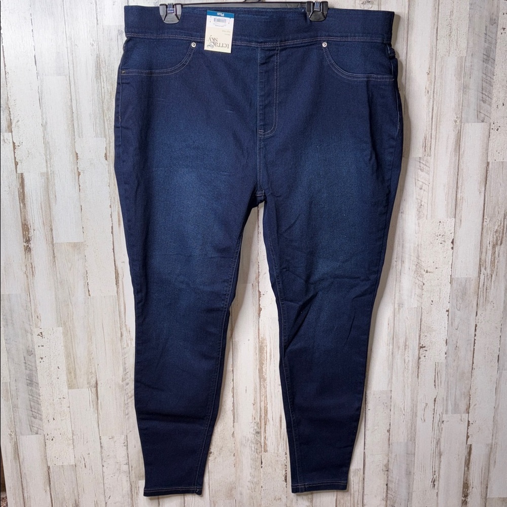Terra & Sky Women’s Plus Skinny High Rise Pull-On Size 1X (16W-18W) Jeggings NWT